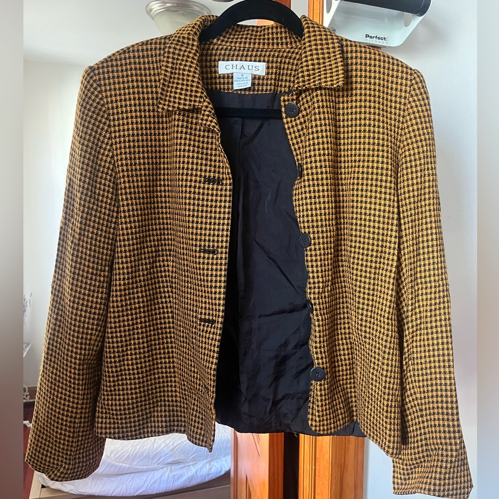 Chaus Checked Blazer